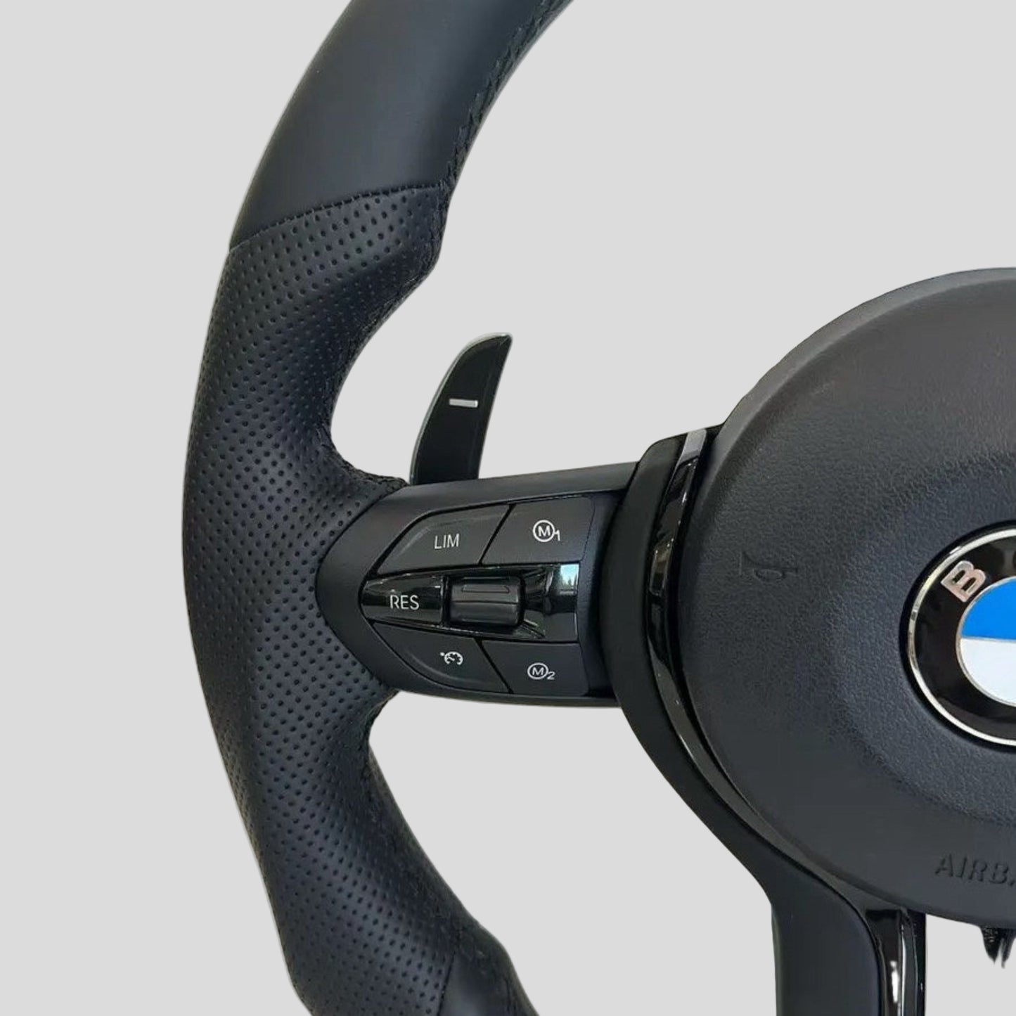 BMW F-sarjan M-sport flat-bottom nahkaratti