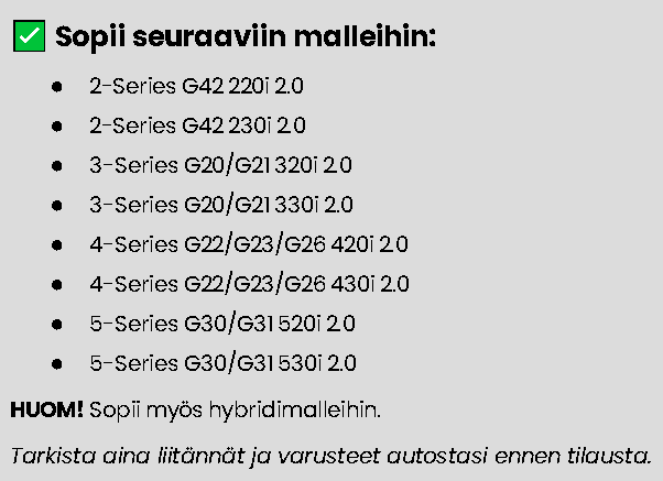 BMW G-sarjan B48 Cold Air Intake