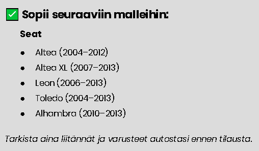 VW/Seat/Skoda Carplay/Android näyttö (uudemmat mallit)