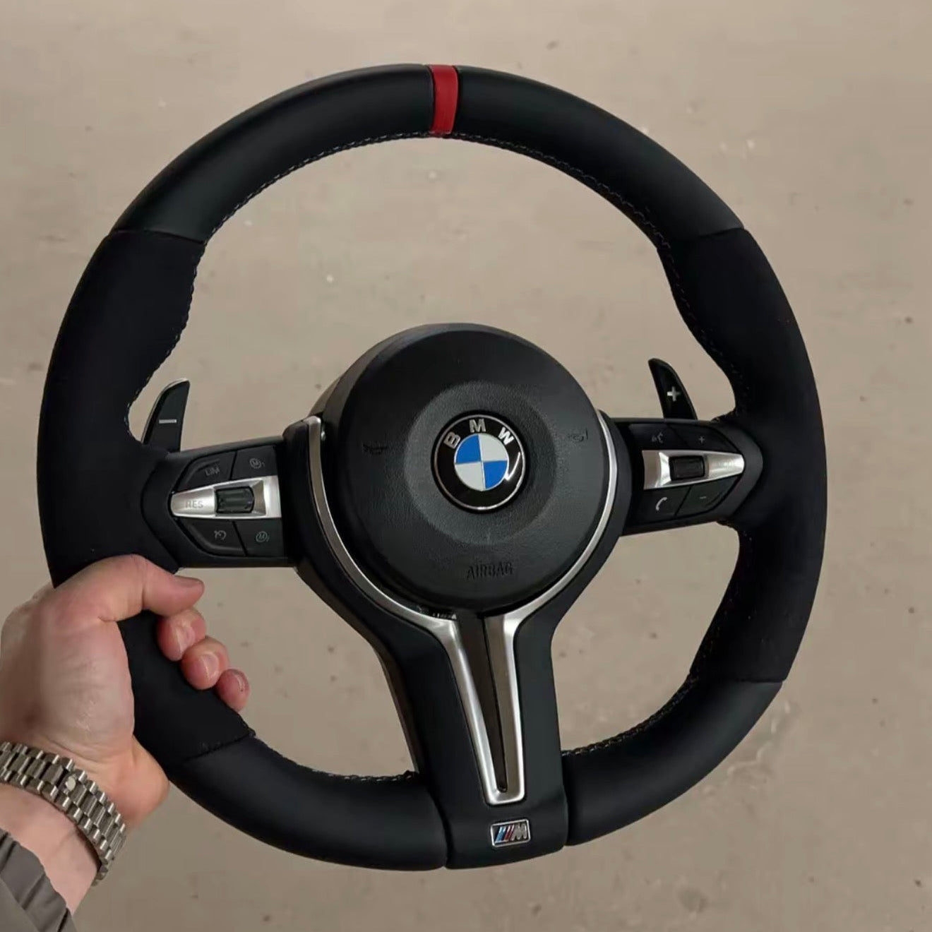 BMW F-sarjan M sport alcantara ohjauspyörä (raidalla)