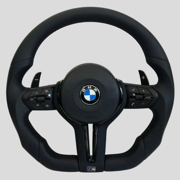 BMW F-sarjan M-sport flat-bottom nahkaratti