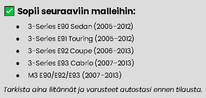 BMW E9X-sarjan M-sport CUSTOM ratti