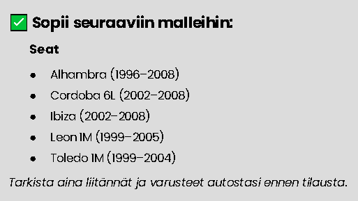 VW/Seat/Skoda Carplay/Android näyttö (vanhemmat mallit)