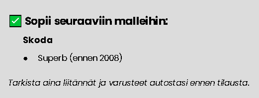 VW/Seat/Skoda Carplay/Android näyttö (vanhemmat mallit)
