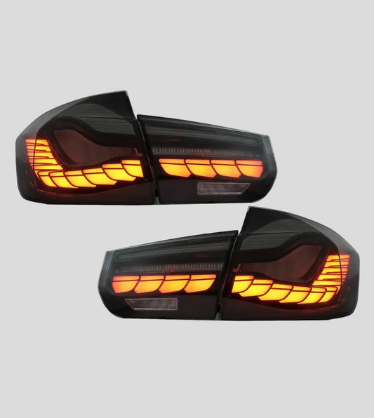 BMW F30 OLED-takavalot (tummennetut)